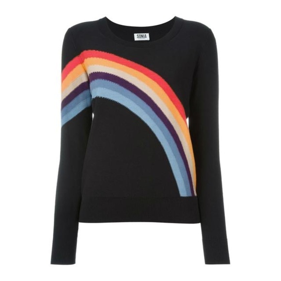SONIA RYKIEL Rainbow Intarsia Knit Sweater